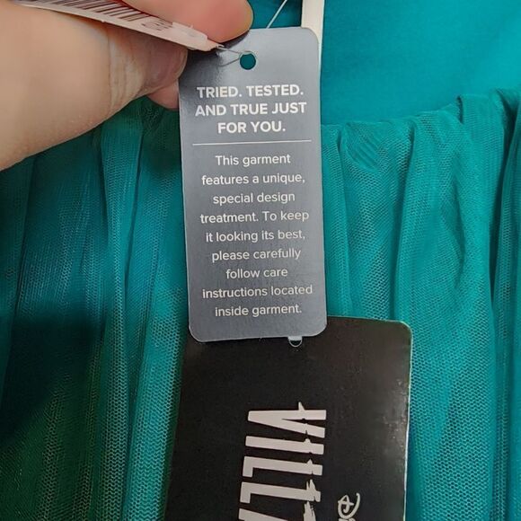 5X 28W Torrid Black Teal Disney Villains Set Gingham Poplin Top Tulle Skirt Midi - Picture 10 of 16